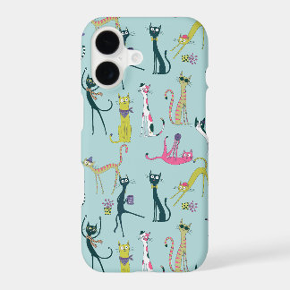 Fun Colourful Quirky Cats Pattern