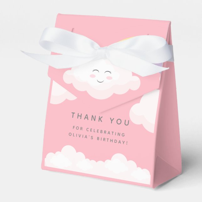 Fun Colourful Rainbow Birthday Favour Box (Front Side)