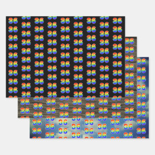 Fun, Colourful, Rainbow Spectrum Pattern 36 Event Wrapping Paper Sheet