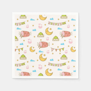 Fun Colourful Ramadan & Eid Party Napkins