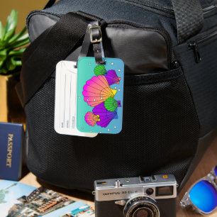 Fun Colourful Sea Shells Luggage Tag