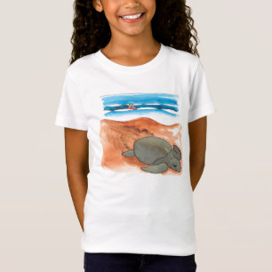 Fun Colourful Sea Turtle Beach Girl's Fine Jersey T-Shirt
