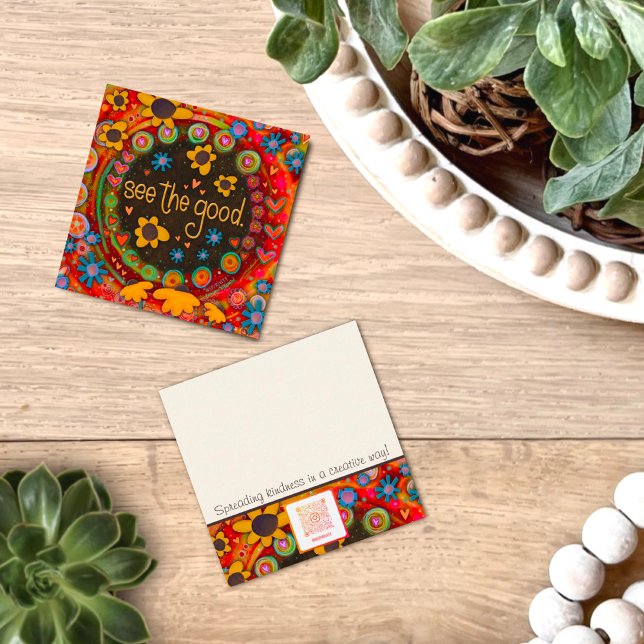 Fun Colourful See The Good Inspiring Kindness Card (Colorful and inspirational Inspirivity, kindness cards. Give out some Positive Vibes today!)