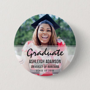 Fun Colourful Silhouettes Graduation Party 6 Cm Round Badge