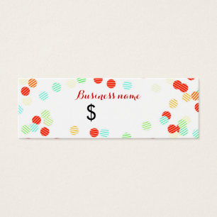 Fun Colourful Sprinkles Price Tag