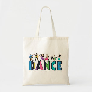 Fun & Colourful Striped Dancers Dance Tote Bag