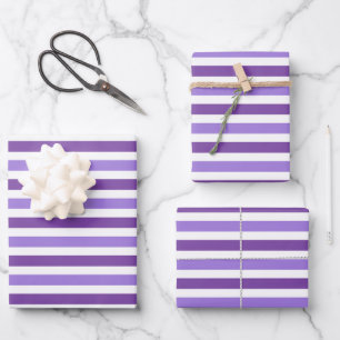 Fun Colourful striped pattern Wrapping Paper Sheet