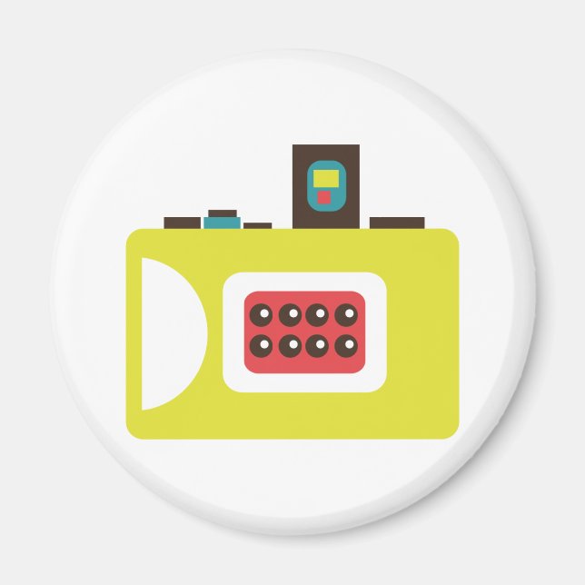 Fun Colourful Super S Camera Photographer Magnet (Front)