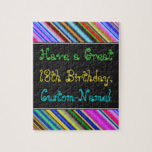 Fun, Colourful, Whimsical 18th Birthday Puzzle