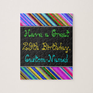 Fun, Colourful, Whimsical 29th Birthday Puzzle