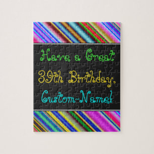 Fun, Colourful, Whimsical 39th Birthday Puzzle