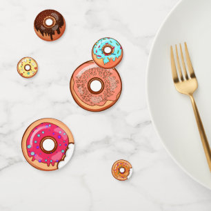 Fun Colourful Yummy Doughnut Party Confetti