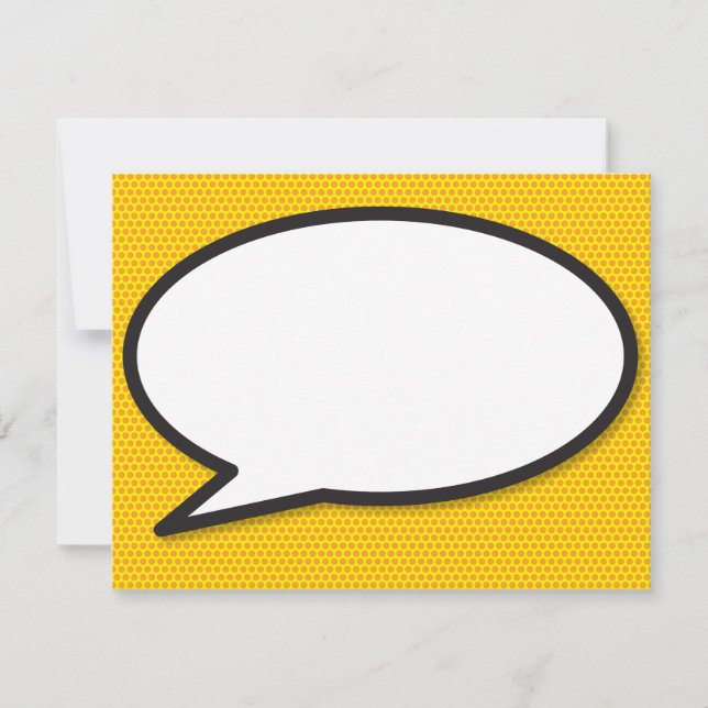 Fun Comic Book Speech Bubble Card (Front)