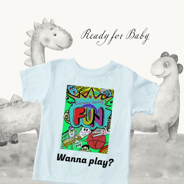 Fun Comic Illustration of Togetherness (Ready for Baby)