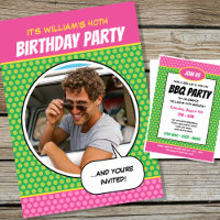 Fun Comic Style Any Age Birthday Party BBQ