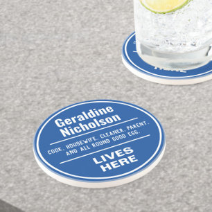 Fun Commemorative Style Wall Plaque Coaster