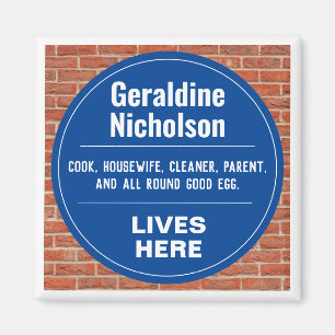 Fun Commemorative Style Wall Plaque Magnet
