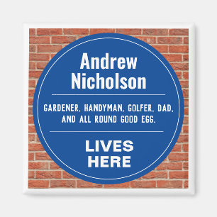 Fun Commemorative Style Wall Plaque Magnet