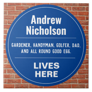 Fun Commemorative Style Wall Plaque Tile