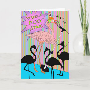 Fun Congratulations with Singing Flamingo  Card