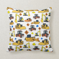 Fun Construction Vehicles Illustrations Pattern