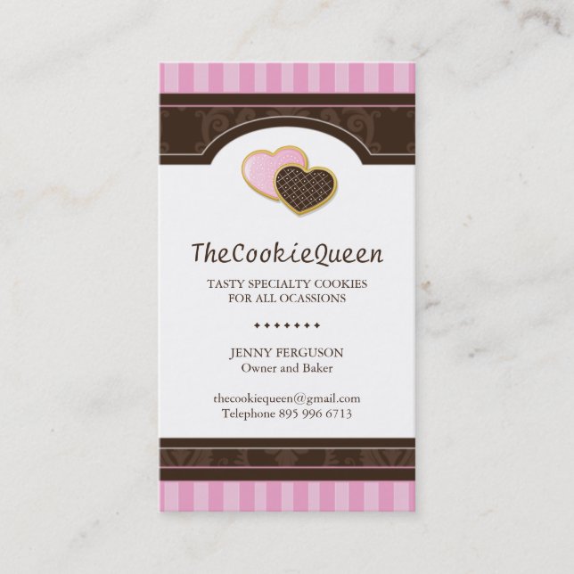 Fun Cookie Bakery Business Card (Front)