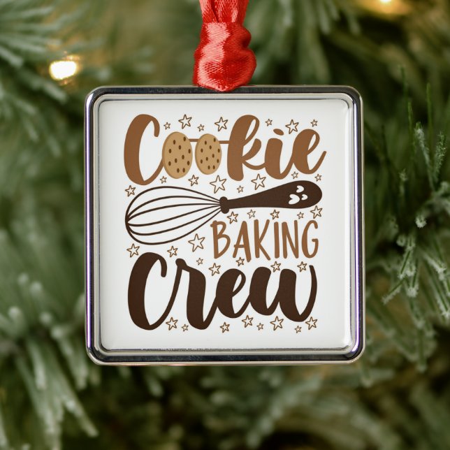 Fun Cookie Baking Crew Design Metal Tree Decoration (Tree)