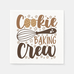 Fun Cookie Baking Crew Design Napkin