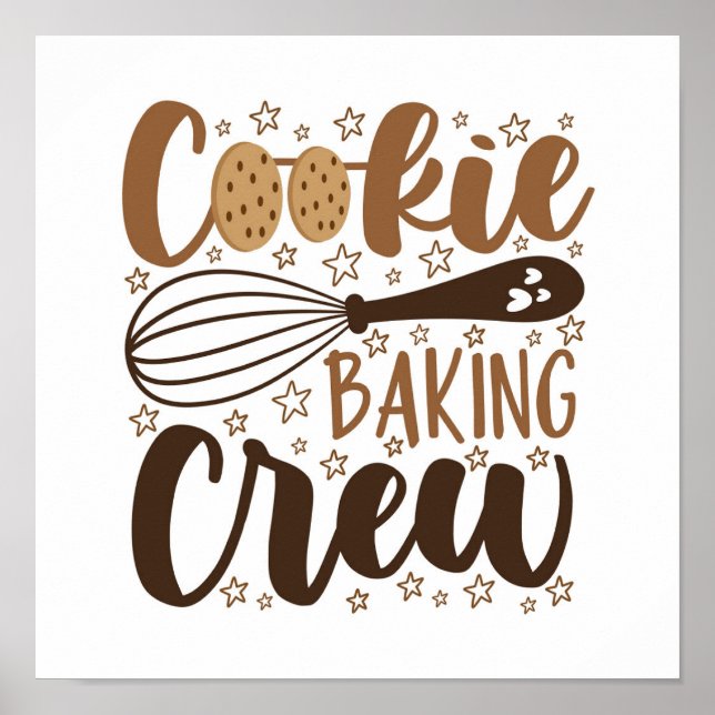 Fun Cookie Baking Crew Design Poster (Front)
