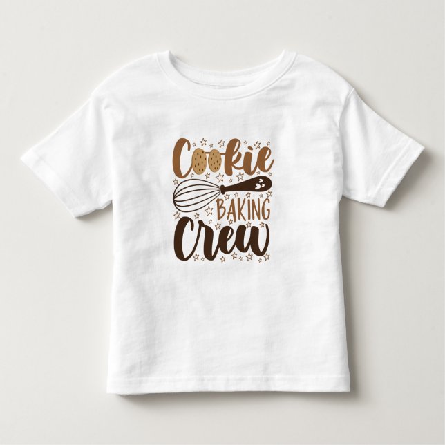 Fun Cookie Baking Crew Design Toddler T-Shirt (Front)