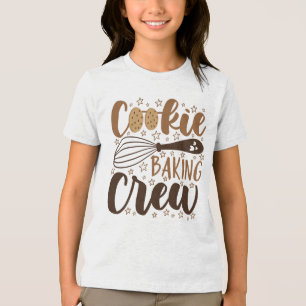 Fun Cookie Baking Crew Design Tri-Blend Shirt