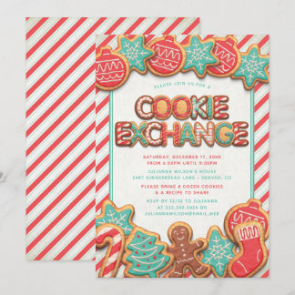 Fun Cookie Exchange Holiday Party Invitation