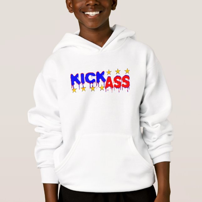 😁😜👍Fun-Cool Attitude Kickass Fab Kids' Hodie (Front)