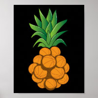 Fun cool basketball pineapple design - graphic art