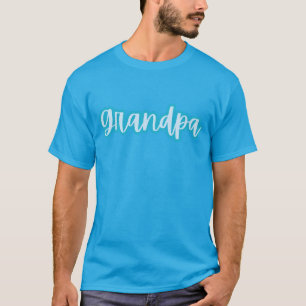 Fun Cool Blue Text Grandpa for Grandfather Men’s T-Shirt