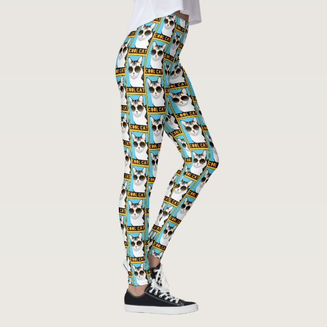 Fun Cool Cat Leggings (Right)