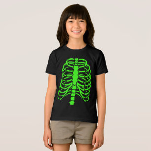 Fun Cool Green Skeleton Rib Cage Halloween Tri-Blend Shirt