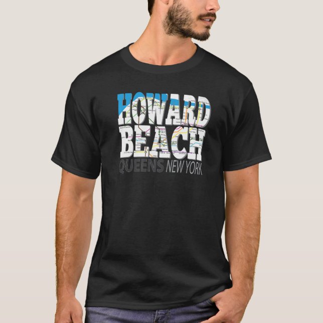 Fun Cool Howard Beach Queens New York with Subway  T-Shirt (Front)