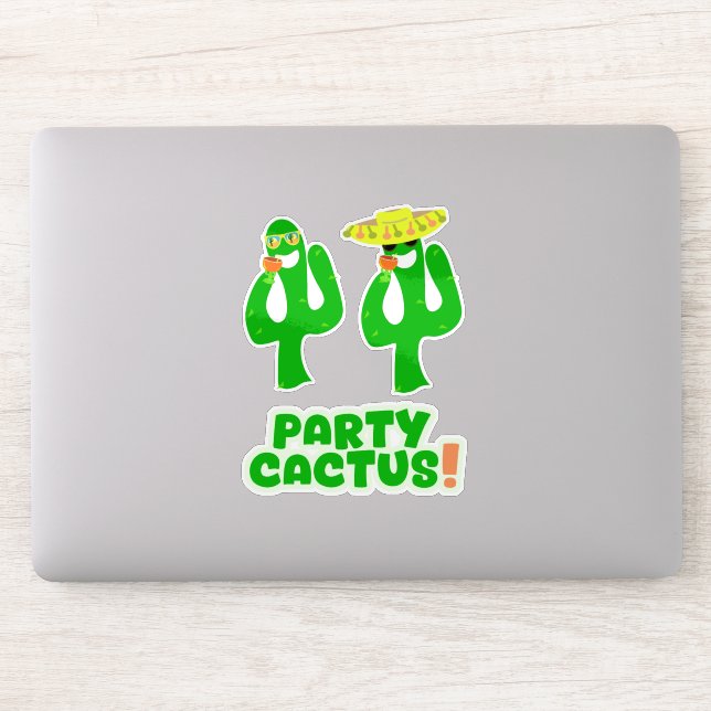 Fun Cool Party Cactus Set Stickers (Computer)