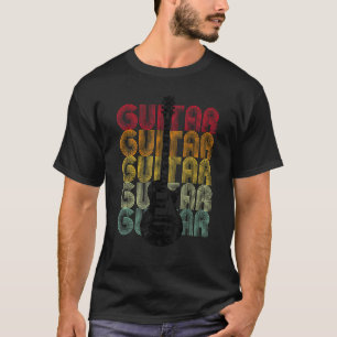 Fun Cool Retro Famous Guitar of Rocking Guitarists T-Shirt
