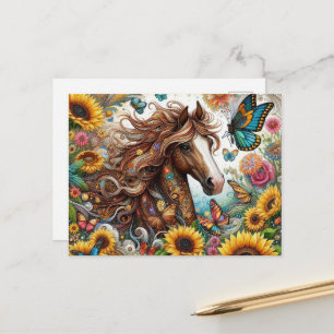Fun Country horse lovers  Postcard