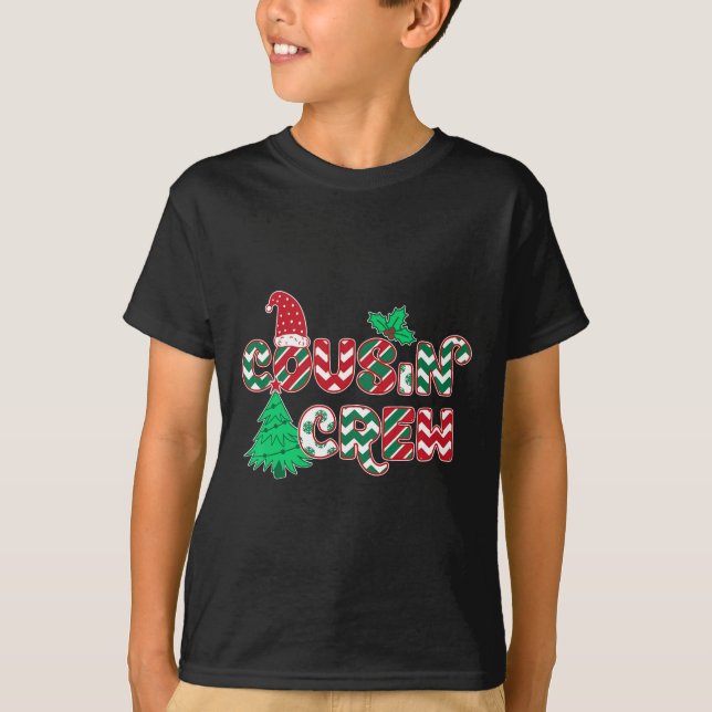 Fun Cousin Crew Christmas  T-Shirt (Front)