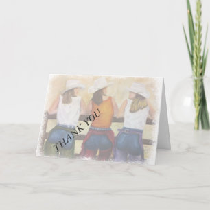 FUN COWGIRLS THANK YOU CARD