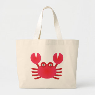 Fun Crab Large Tote Bag