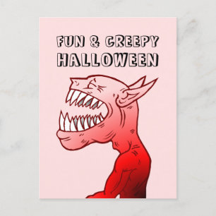 Fun & Creepy Halloween Postcard