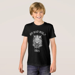 Fun Creepy Vintage Style Bad Werewolf Vibes Hallow Tri-Blend Shirt