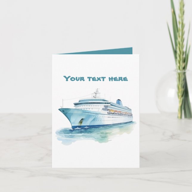 Fun cruise ship add text  card (Front)