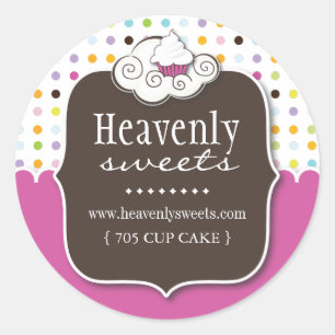 Fun Cupcake Packaging Stickers
