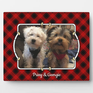 Fun Custom Christmas Red & Black Plaid Photo Frame
