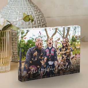 Fun Custom Family Name Photo Block